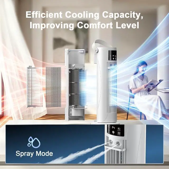 Alt view image 3 of 7 - Portable Air Conditioner 28dB Air Cooler