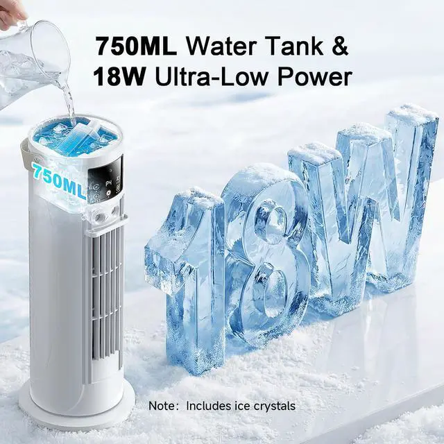 Alt view image 4 of 7 - Portable Air Conditioner 28dB Air Cooler