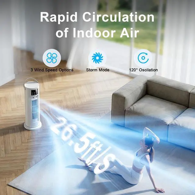 Alt view image 5 of 7 - Portable Air Conditioner 28dB Air Cooler