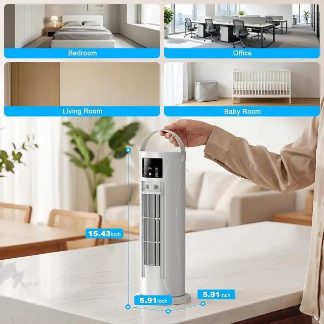 Alt view image 7 of 7 - Portable Air Conditioner 28dB Air Cooler