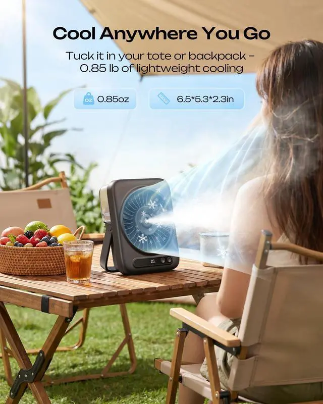 Alt view image 7 of 7 - Otlonpe Portable Misting Fan Small Desk Air Conditioner