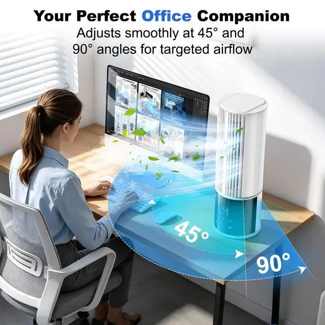 Alt view image 2 of 7 - Portable Air Conditioner Air Cooler 6-in-1 Portable Tower Fan 3 Speeds