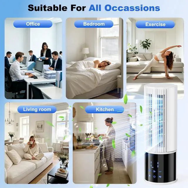 Alt view image 6 of 7 - Portable Air Conditioner Air Cooler 6-in-1 Portable Tower Fan 3 Speeds