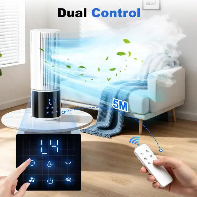 Alt view image 5 of 7 - Portable Air Conditioner Air Cooler 6-in-1 Portable Tower Fan 3 Speeds