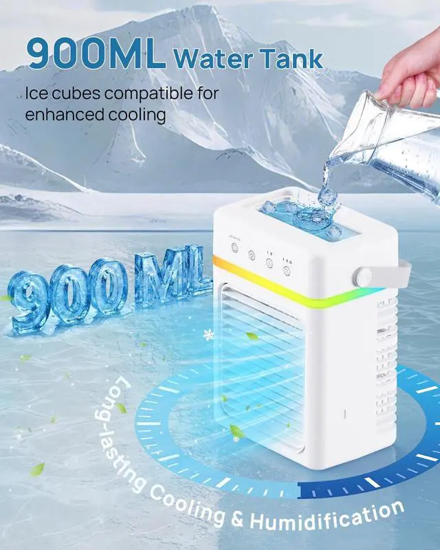 Alt view image 2 of 7 - Portable Air Conditioner 900ML