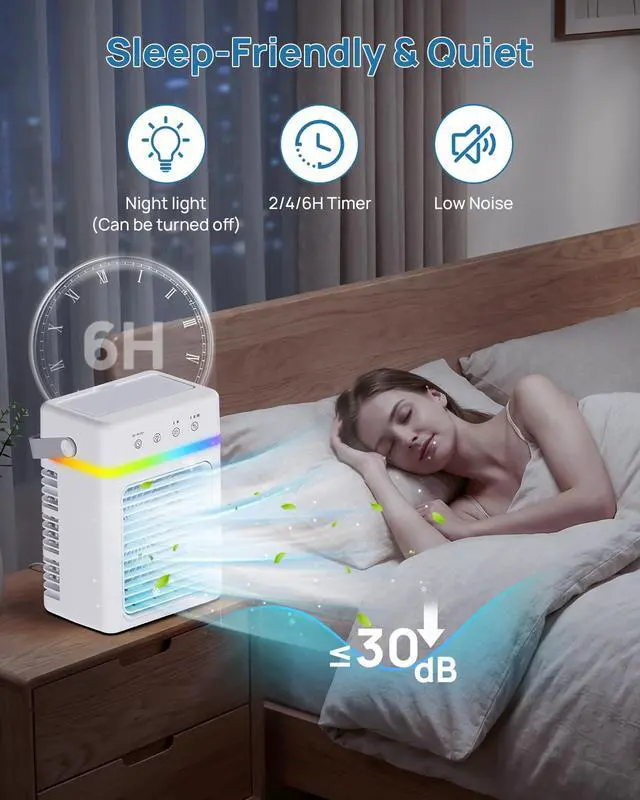 Alt view image 3 of 7 - Portable Air Conditioner 900ML