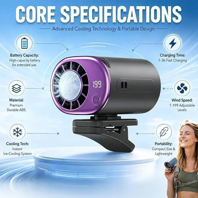Main image of Car Clip on Air Conditioner Fan