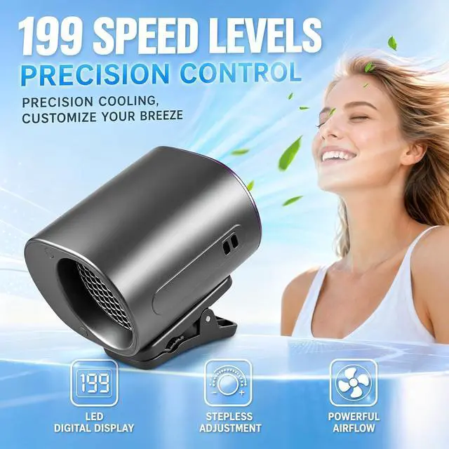 Alt view image 4 of 7 - Car Clip on Air Conditioner Fan