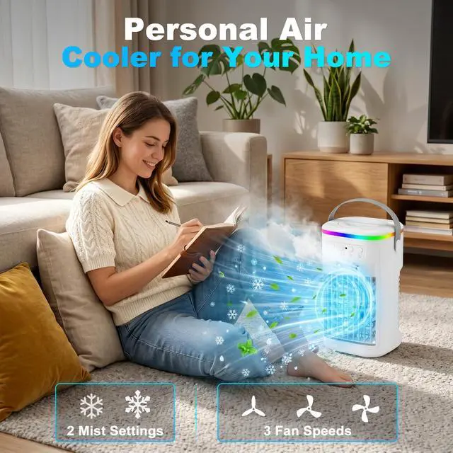 Alt view image 2 of 7 - Portable Air Conditioner Cooling Fan
