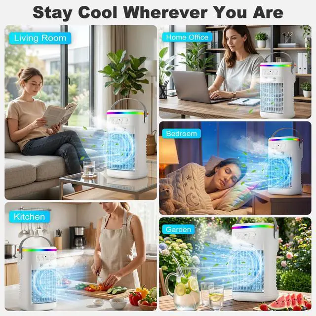 Alt view image 6 of 7 - Portable Air Conditioner Cooling Fan
