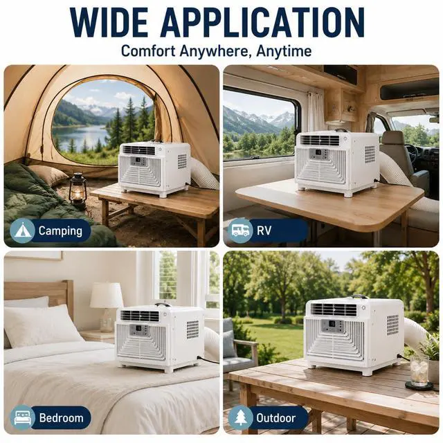 Alt view image 6 of 7 - 3400 BTU Portable Camping Air Conditioner