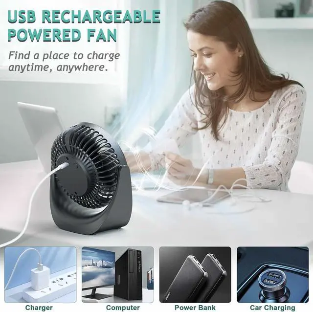 Main image of Mini USB Desk Fan - Silent
