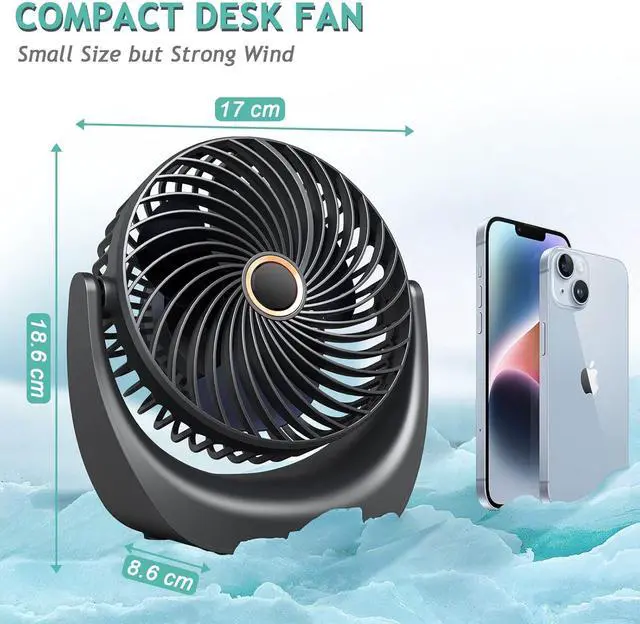 Alt view image 2 of 7 - Mini USB Desk Fan - Silent