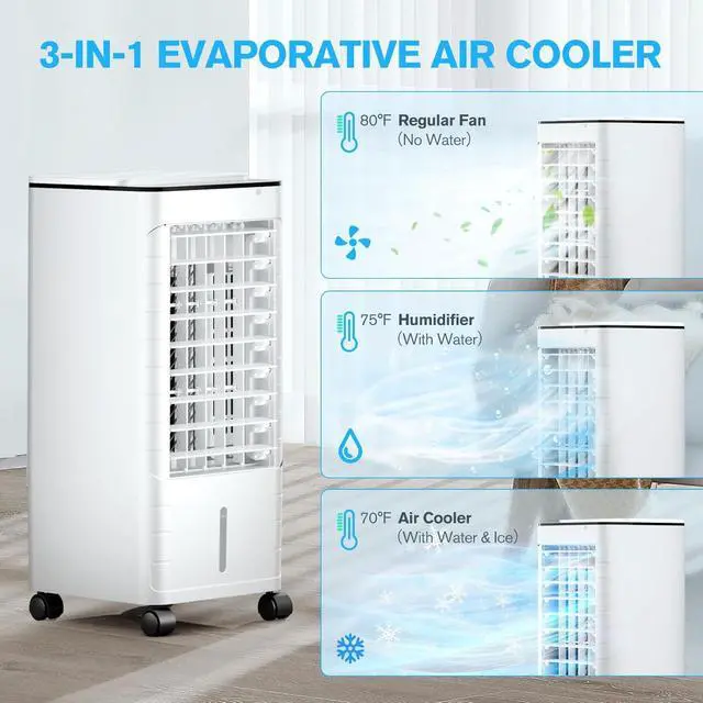 Alt view image 2 of 7 - 120° Swivel Portable Air Conditioner