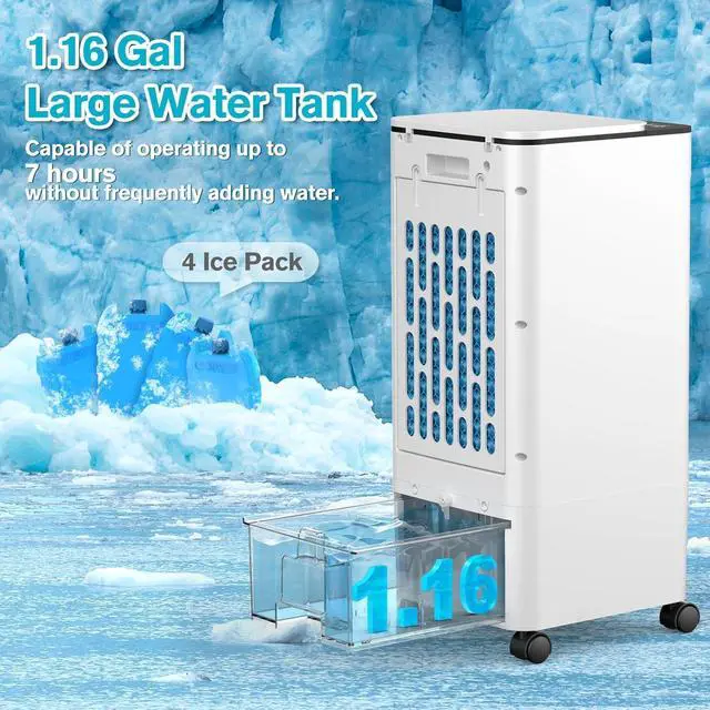 Alt view image 3 of 7 - 120° Swivel Portable Air Conditioner