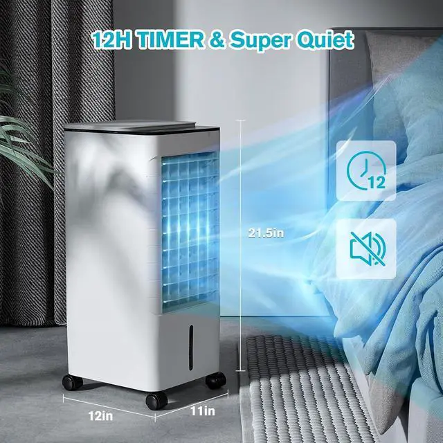 Alt view image 6 of 7 - 120° Swivel Portable Air Conditioner