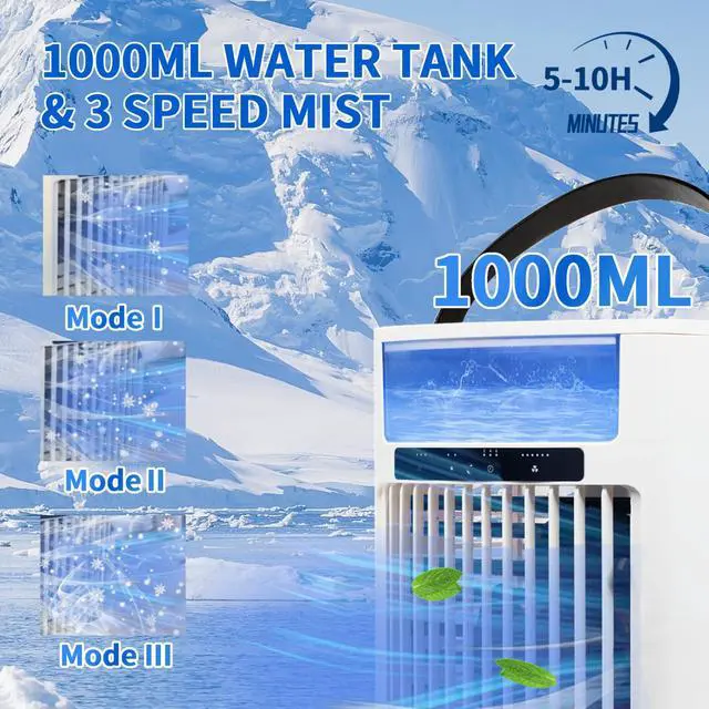 Alt view image 2 of 5 - Portable Air Conditioner 4 in 1 Misting Fan