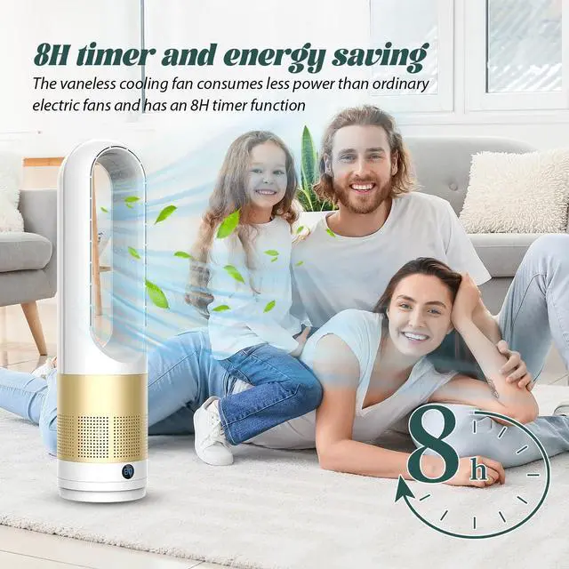 Main image of 56cm Bladeless Tower Fan with Air Purifier