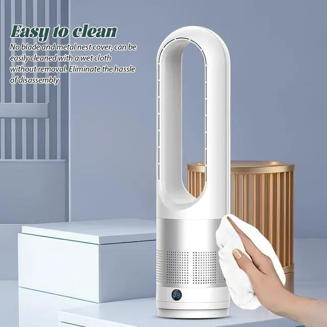 Alt view image 4 of 7 - 56cm Bladeless Tower Fan with Air Purifier