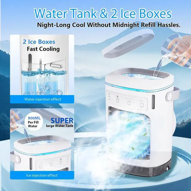 Main image of Portable Air Conditioners 7 Color Light & 900ml Large Tank