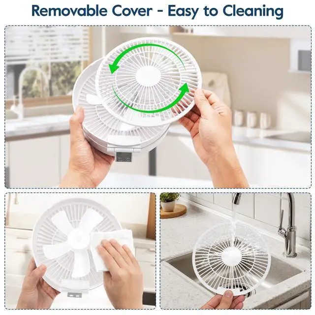 Alt view image 6 of 7 - Powerful Quiet Desk Fan Camping Fan with LED Light