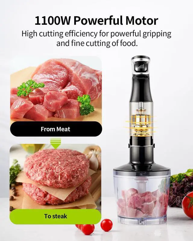 Alt view image 3 of 6 - Hand Blender Variable Speed 5 in 1 Stick Blenders