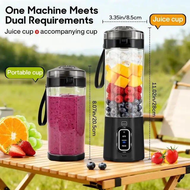Alt view image 4 of 7 - 700 ML Portable Smoothie Blender