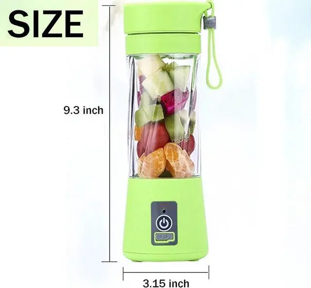 Alt view image 6 of 6 - Portable Blender 380ml USB Rechargeable Mini Blender