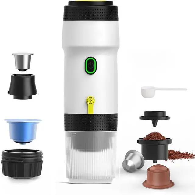Main image of Portable Coffee Maker - Mini Espresso Machine with USB Charging & Car Adapter