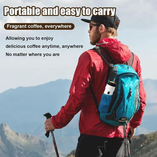 Alt view image 3 of 6 - Portable Coffee Maker - Mini Espresso Machine with USB Charging & Car Adapter