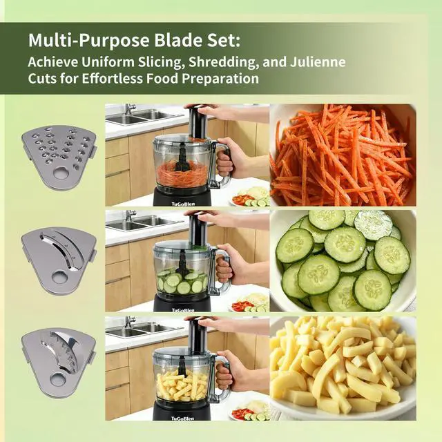 Alt view image 2 of 6 - 7-in-1 Multifunctional Food Processor with 2L Processing Bowl