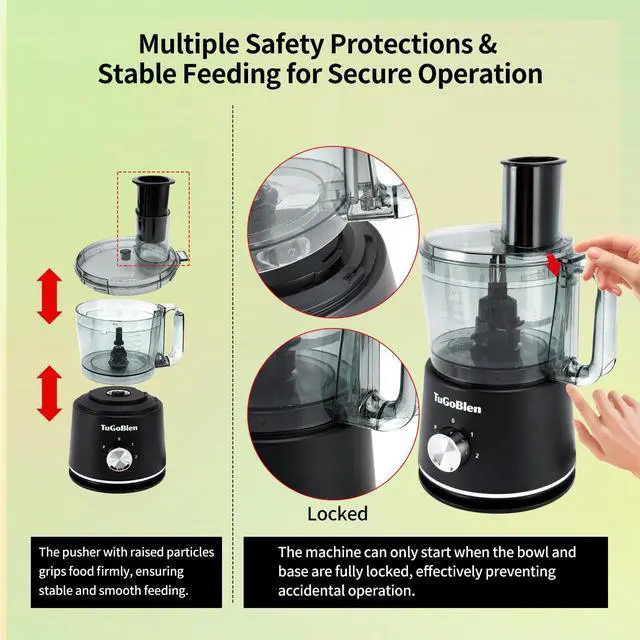 Alt view image 6 of 6 - 7-in-1 Multifunctional Food Processor with 2L Processing Bowl