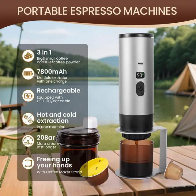 Alt view image 2 of 6 - 3 in 1 Portable Espresso Maker