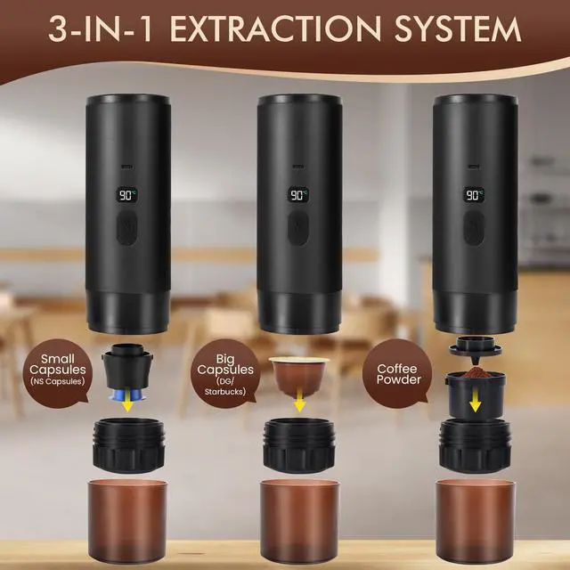 Alt view image 2 of 6 - Portable Electric Espresso Machine