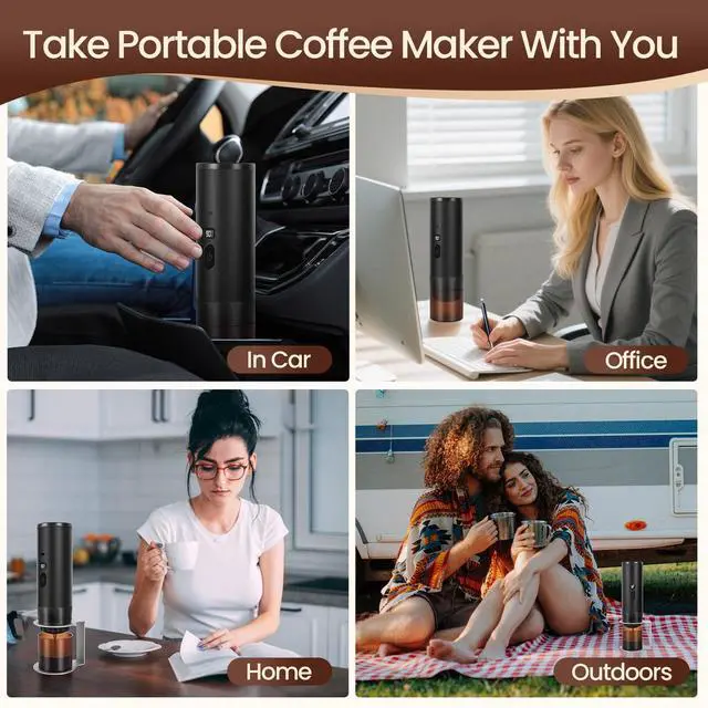 Alt view image 6 of 6 - Portable Electric Espresso Machine