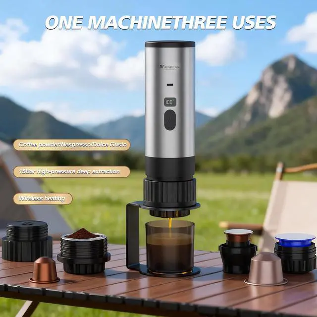 Alt view image 2 of 6 - Portable Electric Espresso Maker
