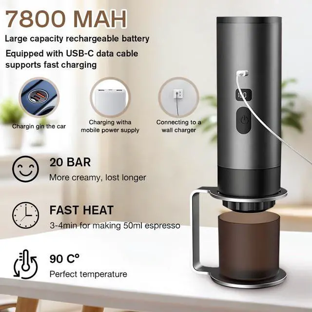 Alt view image 5 of 6 - 3-in-1 Portable Coffee Maker Espresso Coffee Machine