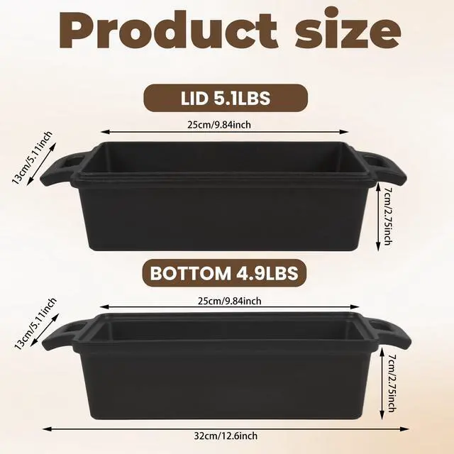 Alt view image 4 of 6 - 2 in 1 Bread Oven Cast Pan with Lid