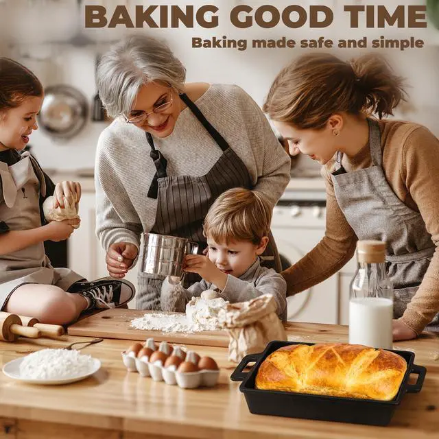 Alt view image 6 of 6 - 2 in 1 Bread Oven Cast Pan with Lid