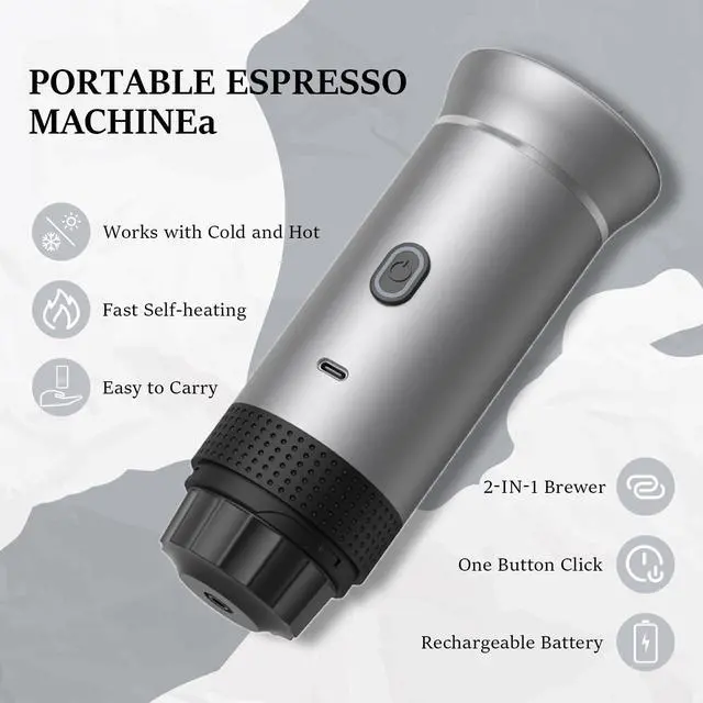 Alt view image 3 of 6 - Portable Electric Espresso Coffee Maker