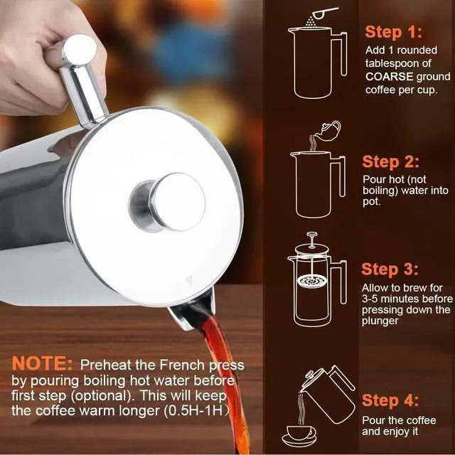 Alt view image 3 of 7 - Cafetière French Press Coffee Maker