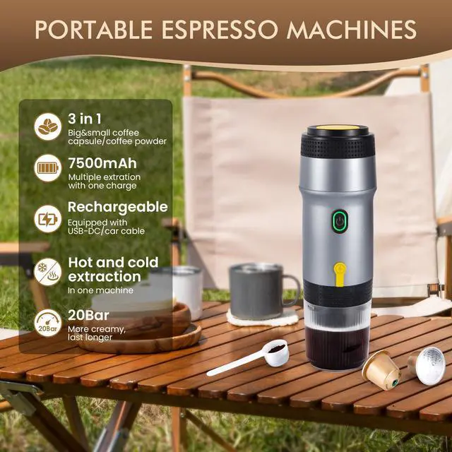 Alt view image 2 of 6 - 3-in-1 Portable Coffee Maker