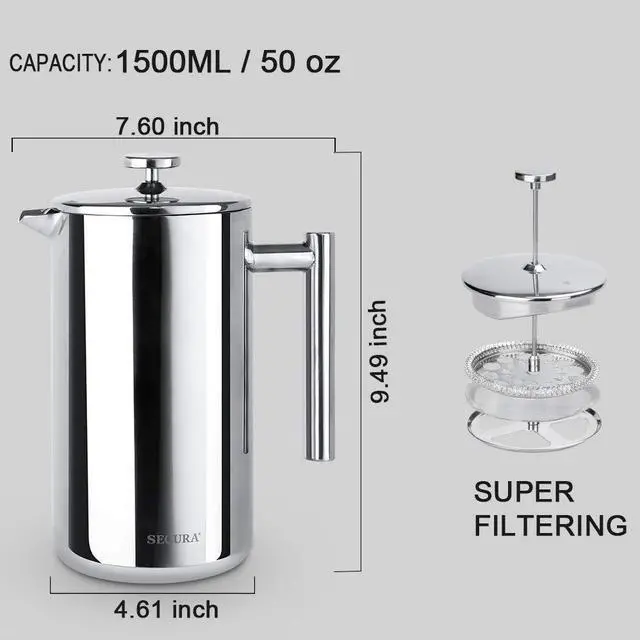 Alt view image 5 of 7 - Cafetière French Press Coffee Maker