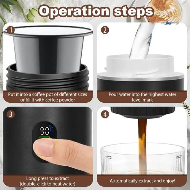 Alt view image 6 of 6 - Portable Espresso Machine