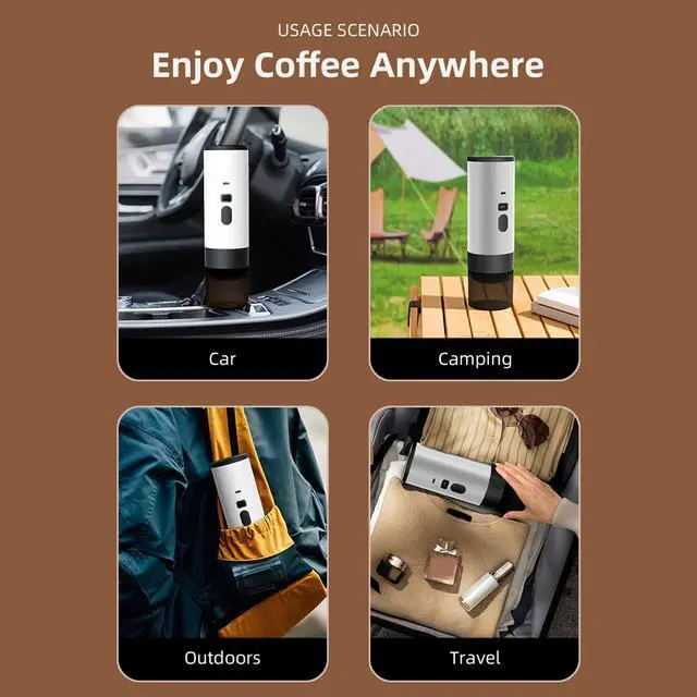 Alt view image 5 of 6 - 3-In-1 Portable Coffee Machine - Automatic 15Bar Wireless Heating with Digital Display