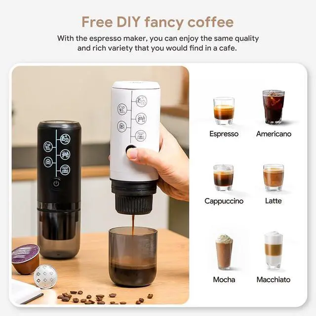 Alt view image 5 of 7 - 3 in 1 Portable Espresso Machine with NO Heating Function