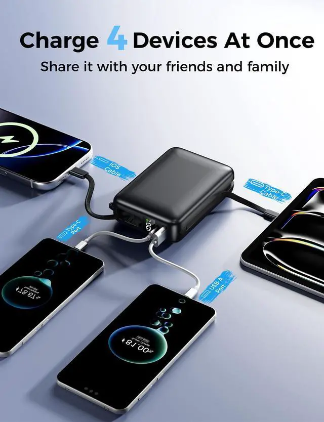 Alt view image 5 of 7 - Power Bank 26800mAh Portable Charger Battery Pack