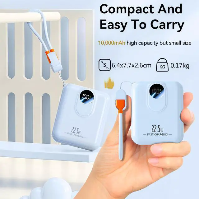 Alt view image 3 of 7 - Power Bank 10000mAh Fast Charging Portable