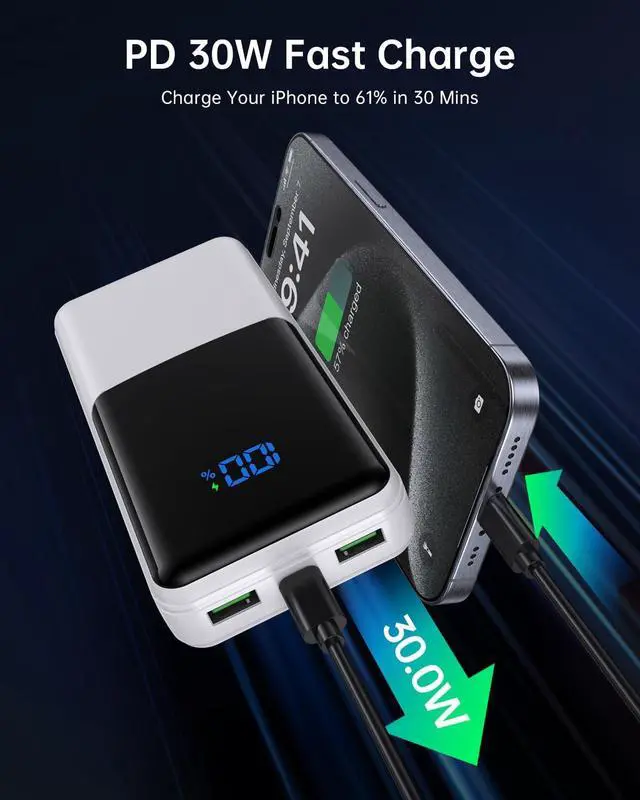 Alt view image 3 of 7 - Coblob Power Bank 27000mah