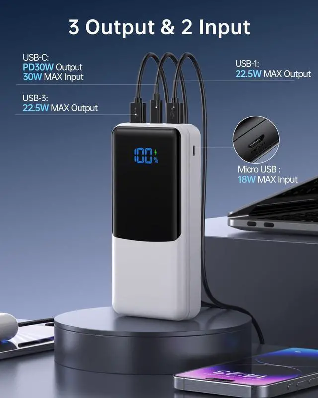 Alt view image 5 of 7 - Coblob Power Bank 27000mah